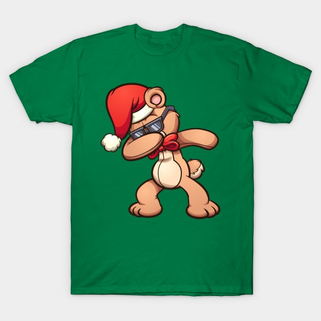 Dabbing Christmas Bear T-Shirt by memoangeles